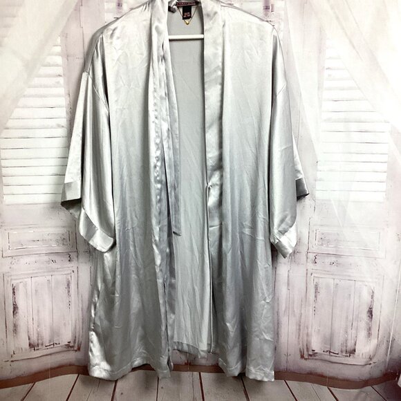 Victoria's Secret Short Robe Silver Gray M/L - Picture 1 of 9